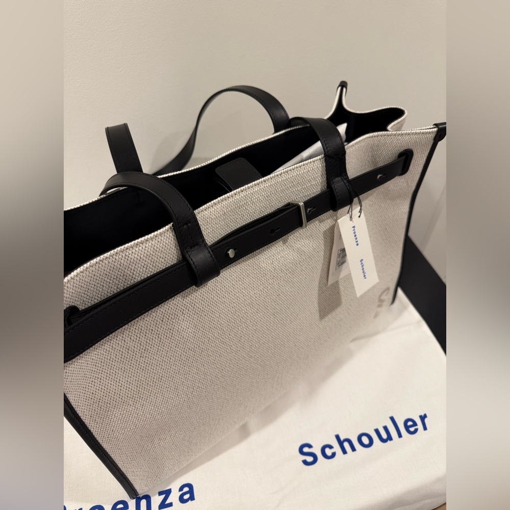 Proenza Schouler Cream and Black Tote Bag - Picture 5 of 11